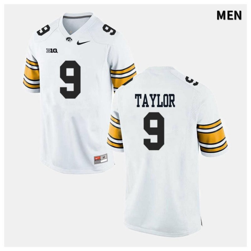 Men's Iowa Hawkeyes NCAA #9 Tory Taylor White Authentic Nike Alumni Stitched College Football Jersey AS34K66HL